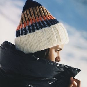 Anthropologie Painterly Cable Knit Hat